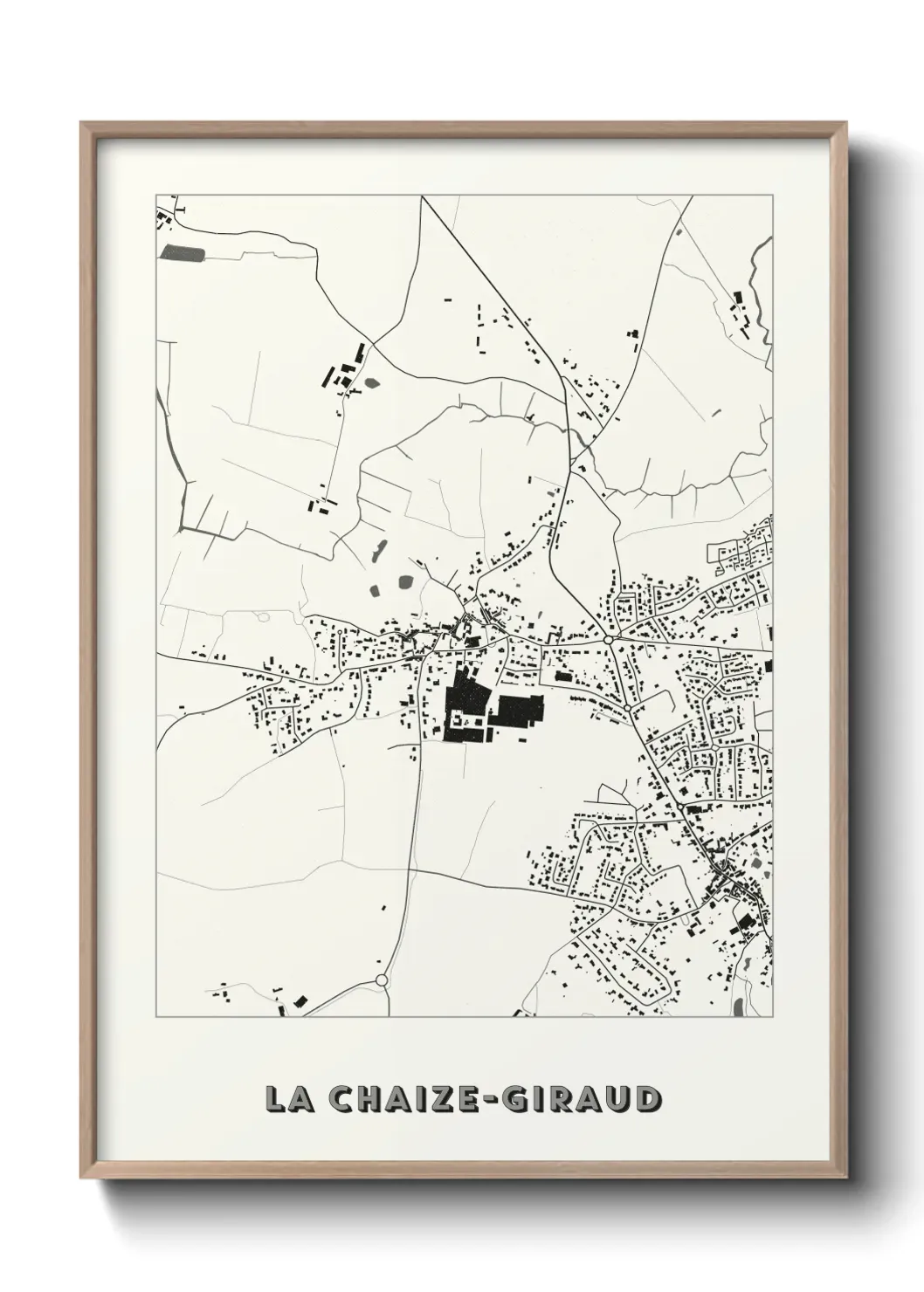 Un poster carte La Chaize-Giraud
