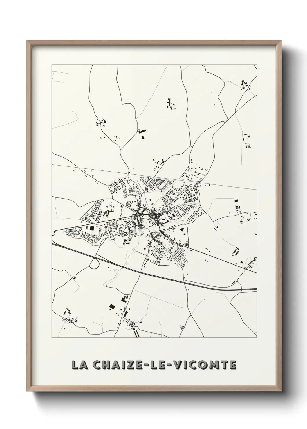 Un poster carte La Chaize-le-Vicomte