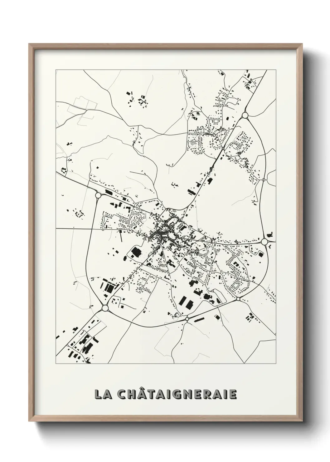 Un poster carte La Châtaigneraie