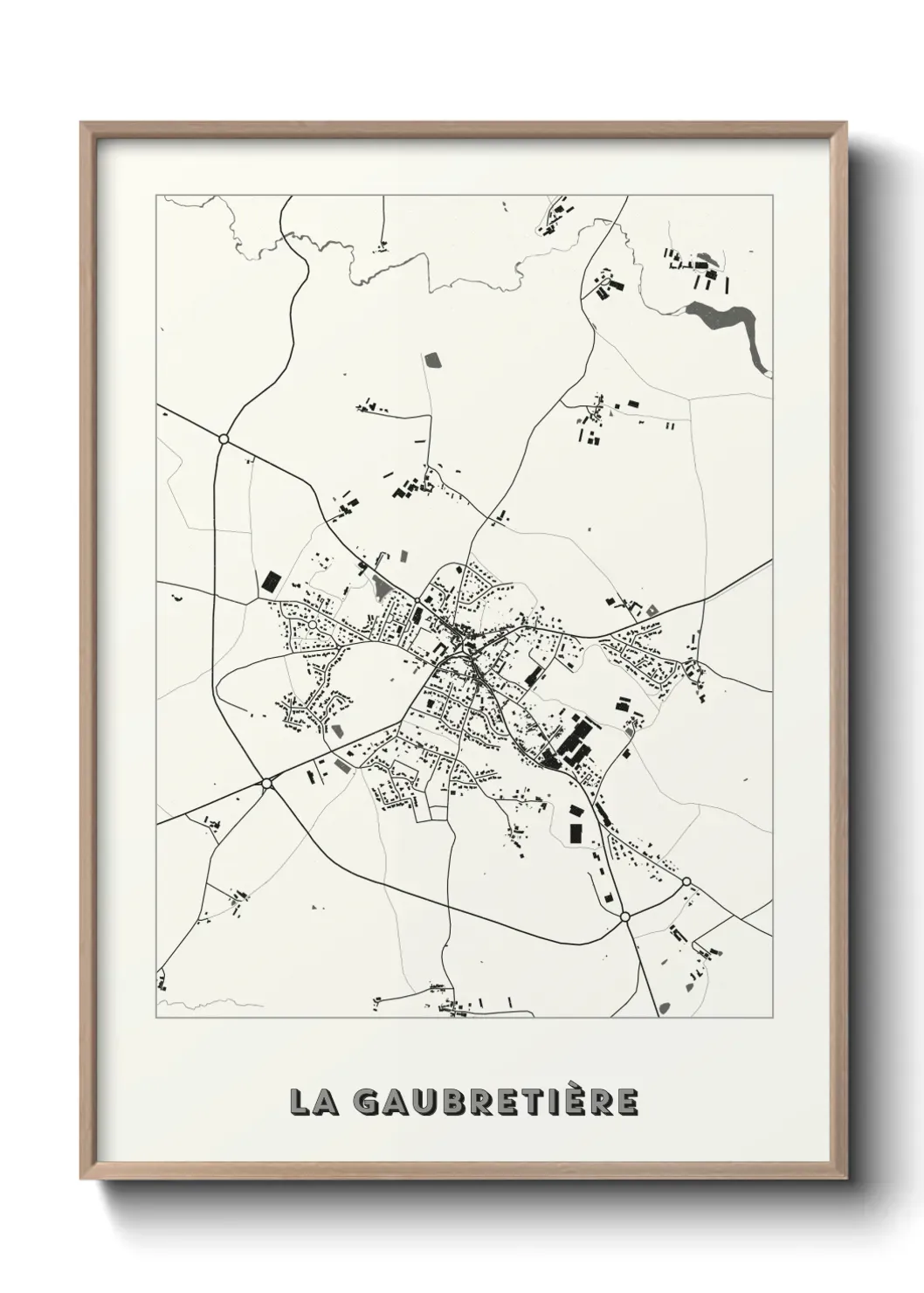 Un poster carte La Gaubretière