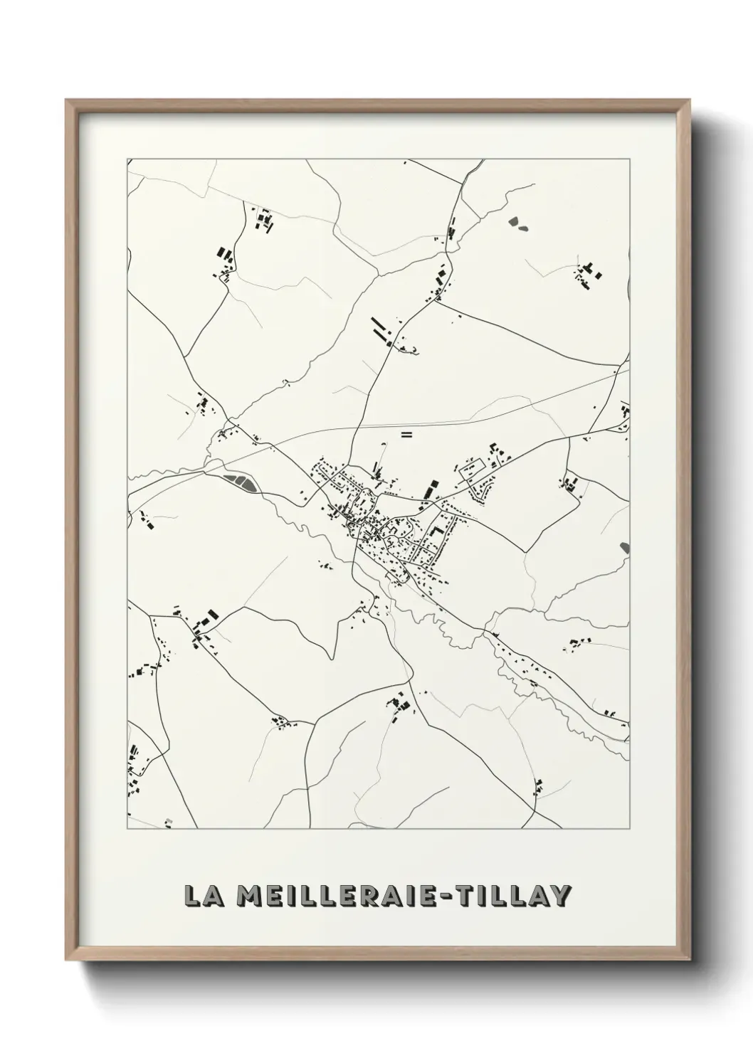 Un poster carte La Meilleraie-Tillay