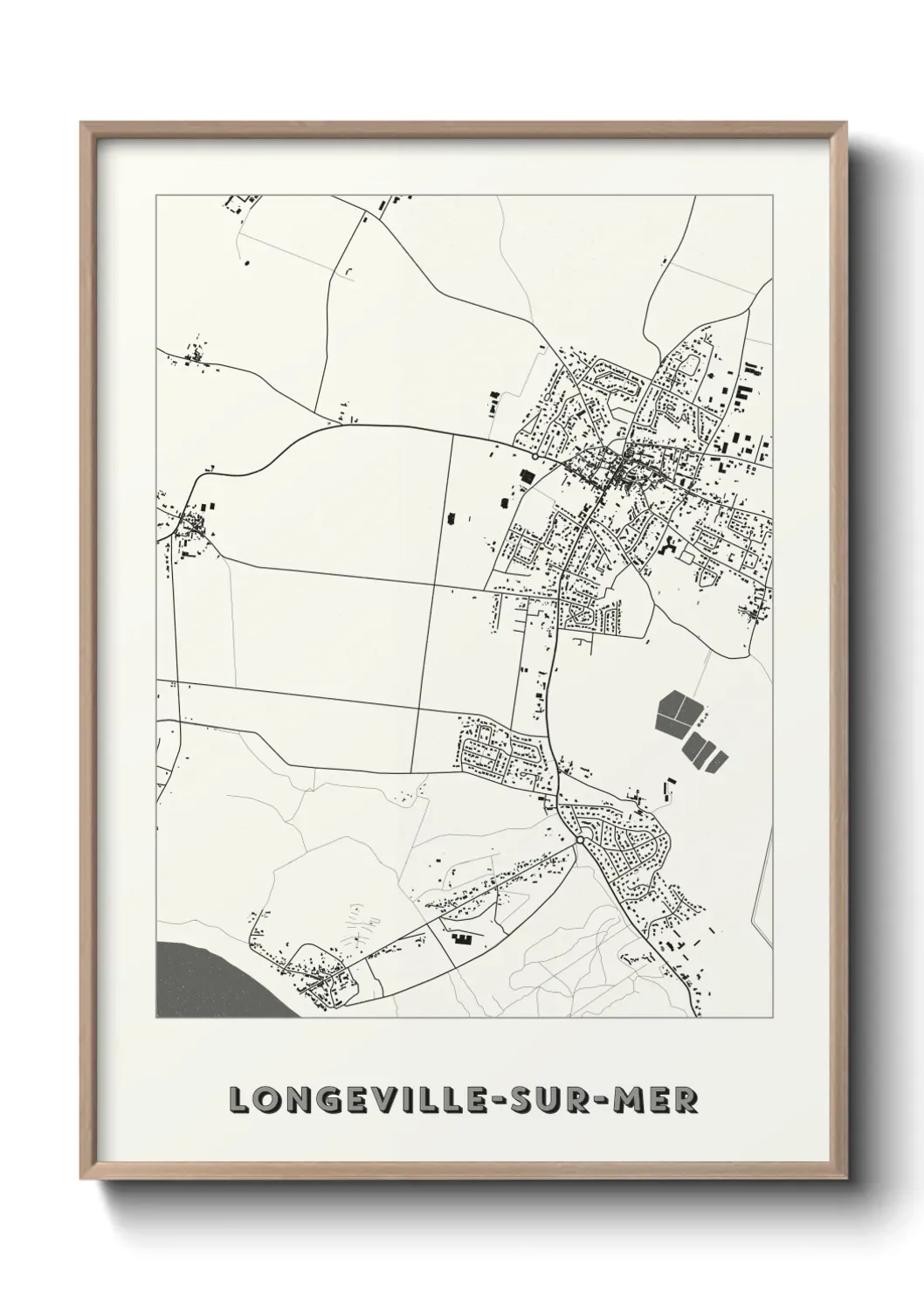 Un poster carte Longeville-sur-Mer