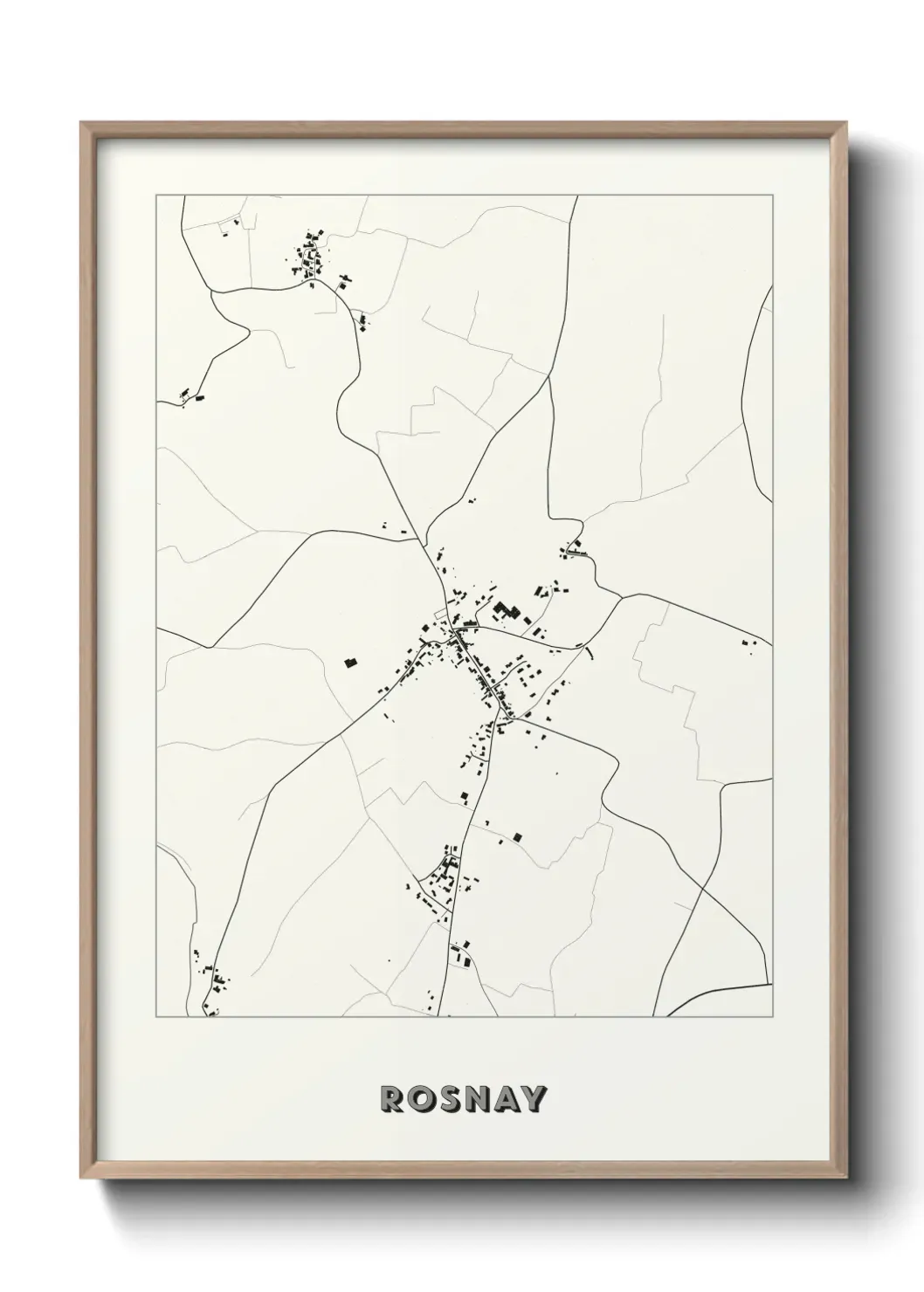Un poster carte Rosnay