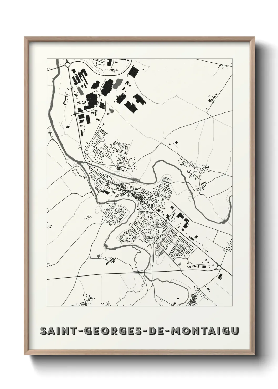 Un poster carte Saint-Georges-de-Montaigu