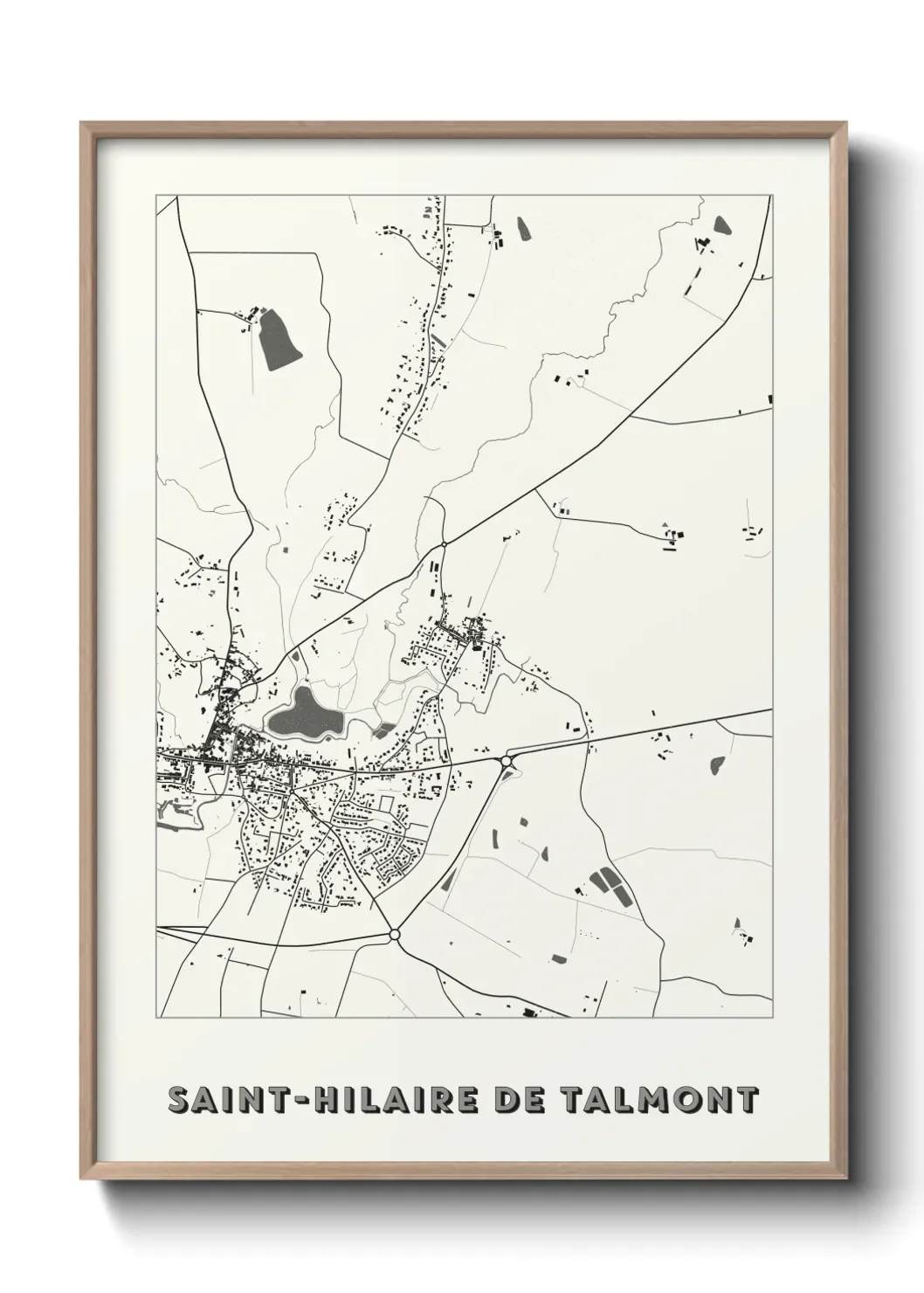Un poster carte Saint-Hilaire de Talmont