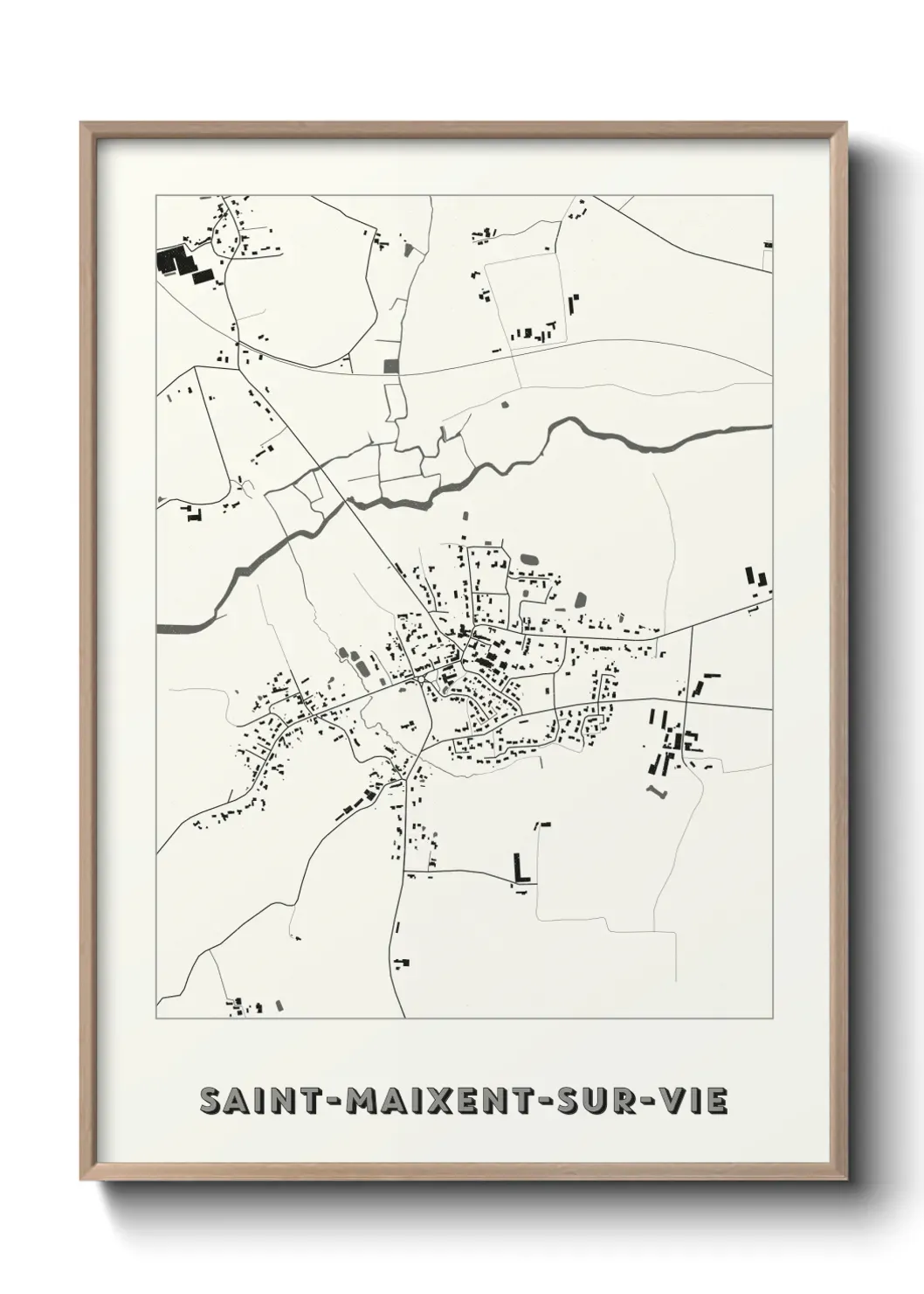 Un poster carte Saint-Maixent-sur-Vie