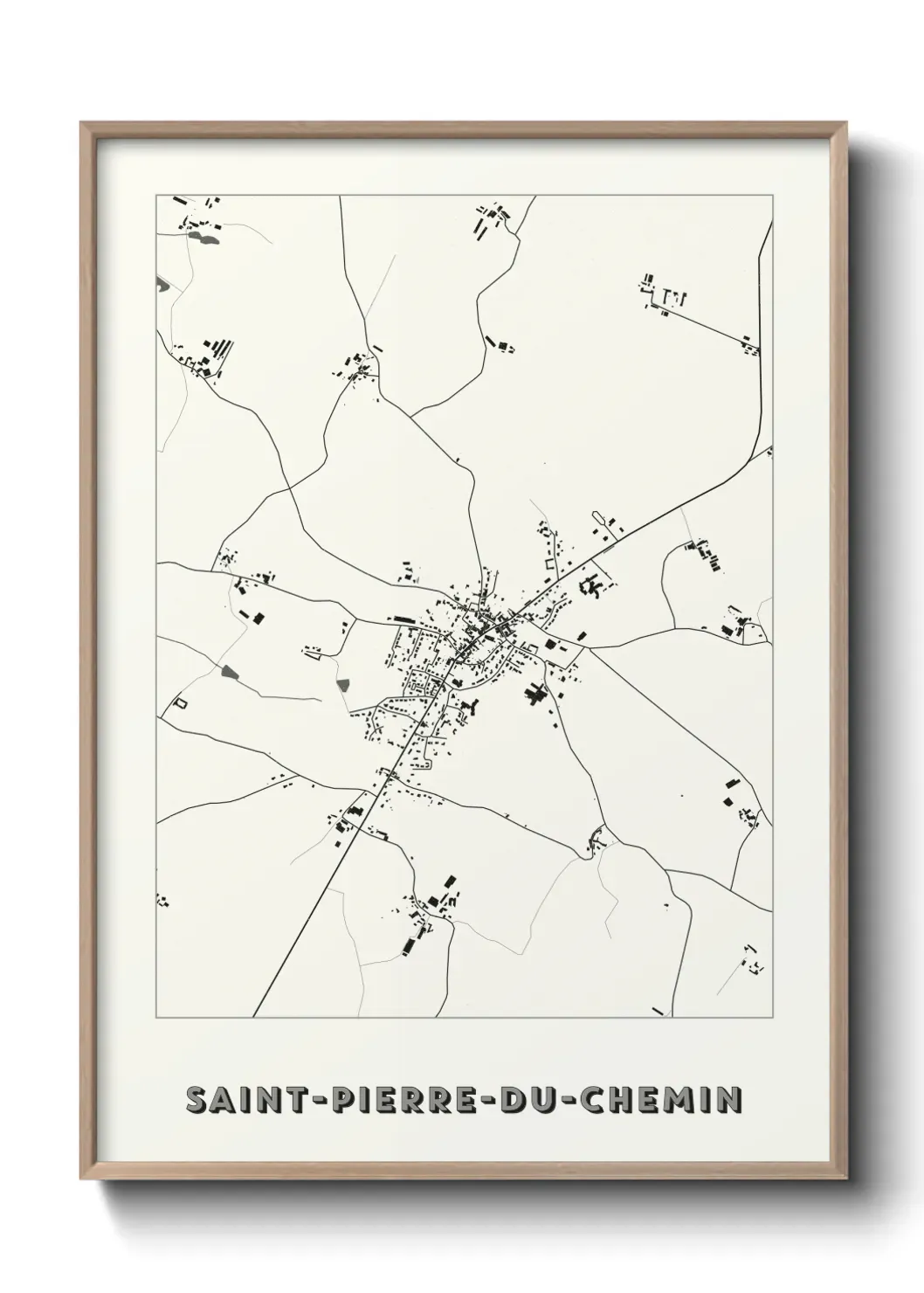 Un poster carte Saint-Pierre-du-Chemin