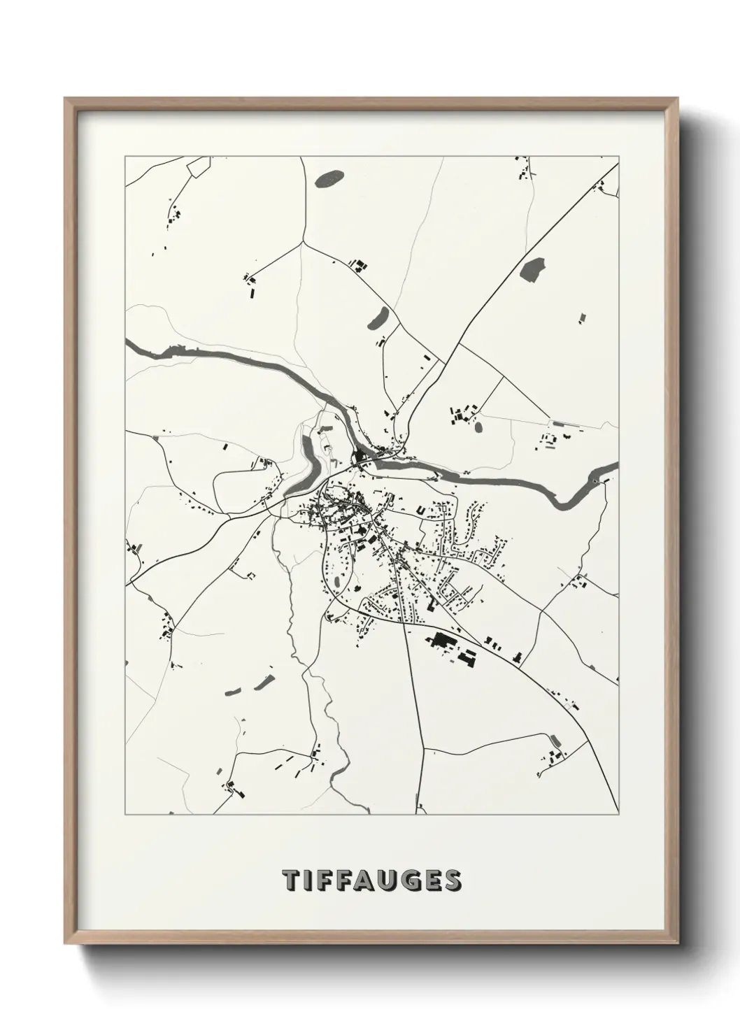 Un poster carte Tiffauges