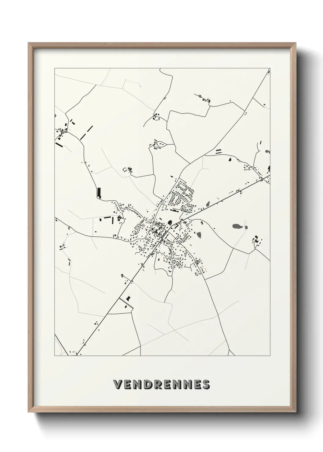 Un poster carte Vendrennes
