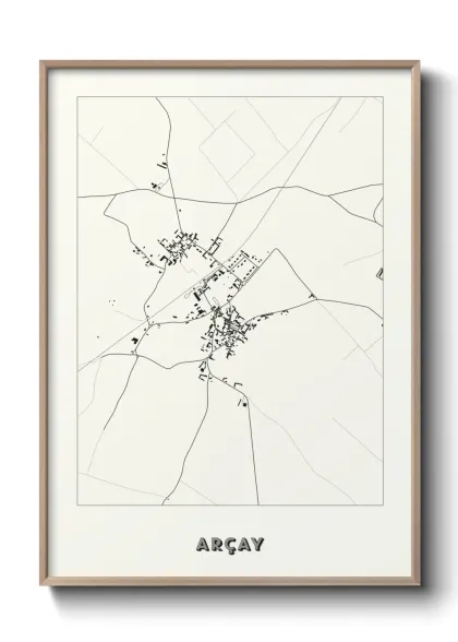 Une affiche de carte sur Arçay