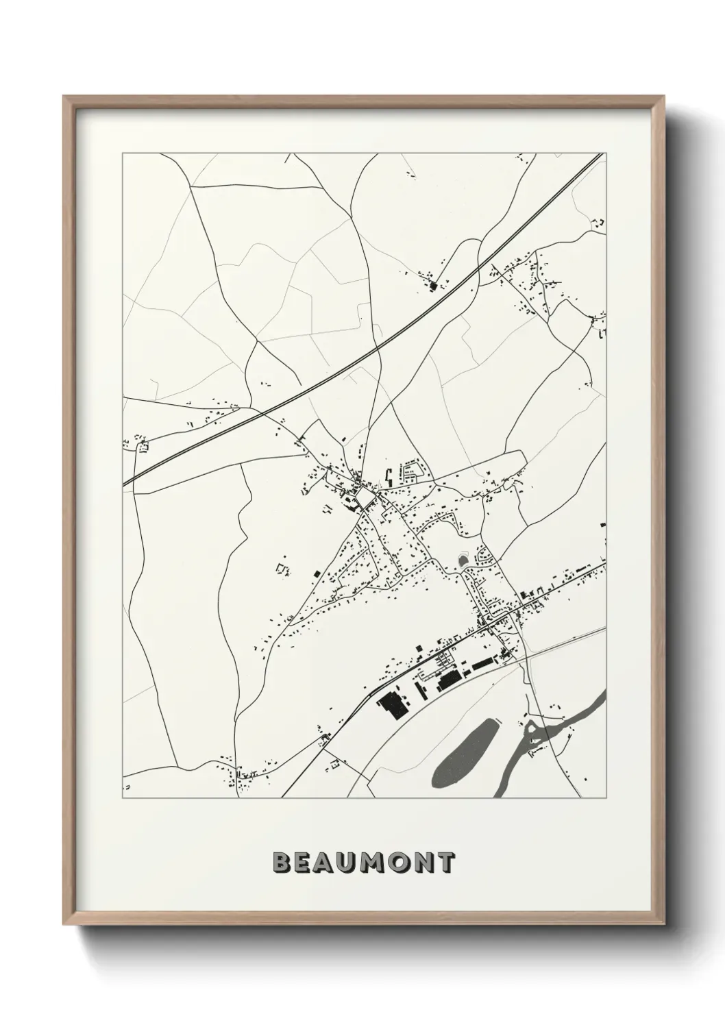 Un poster carte Beaumont