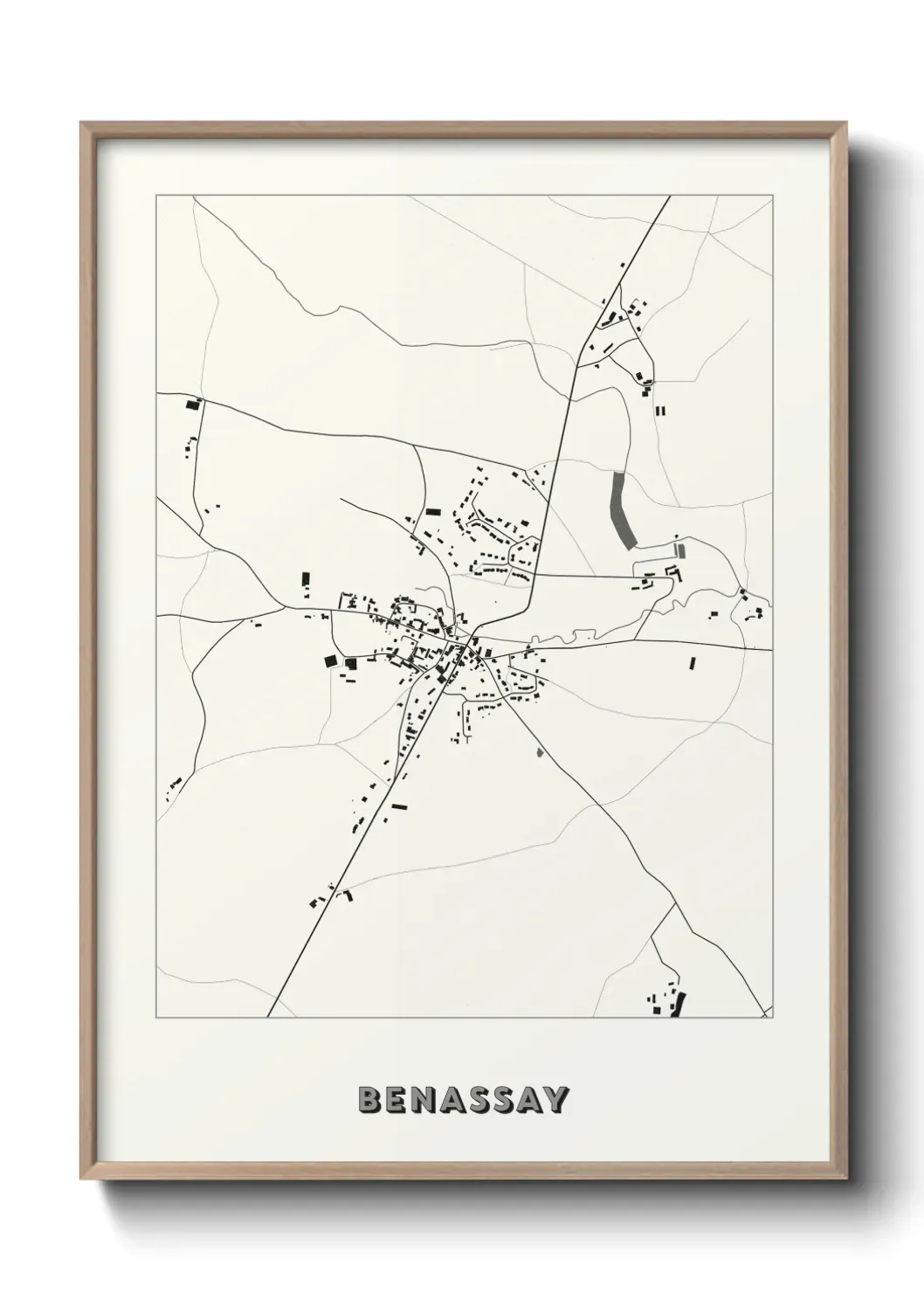 Un poster carte Benassay