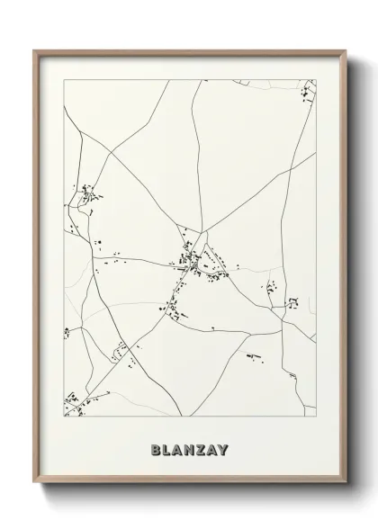 Une affiche de carte sur Blanzay