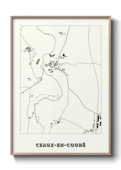 Une affiche de carte sur Ceaux-en-Couhé