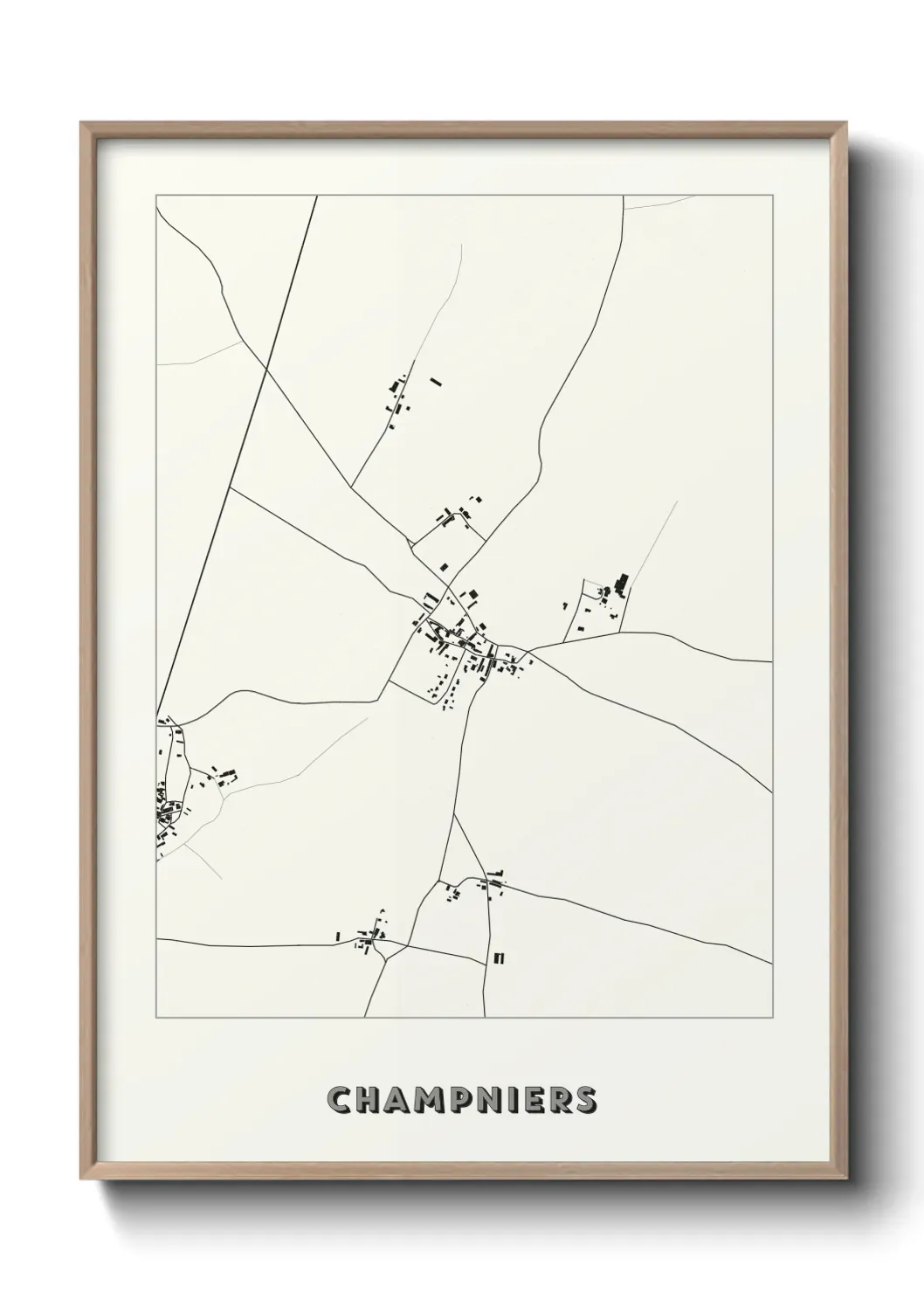 Un poster carte Champniers