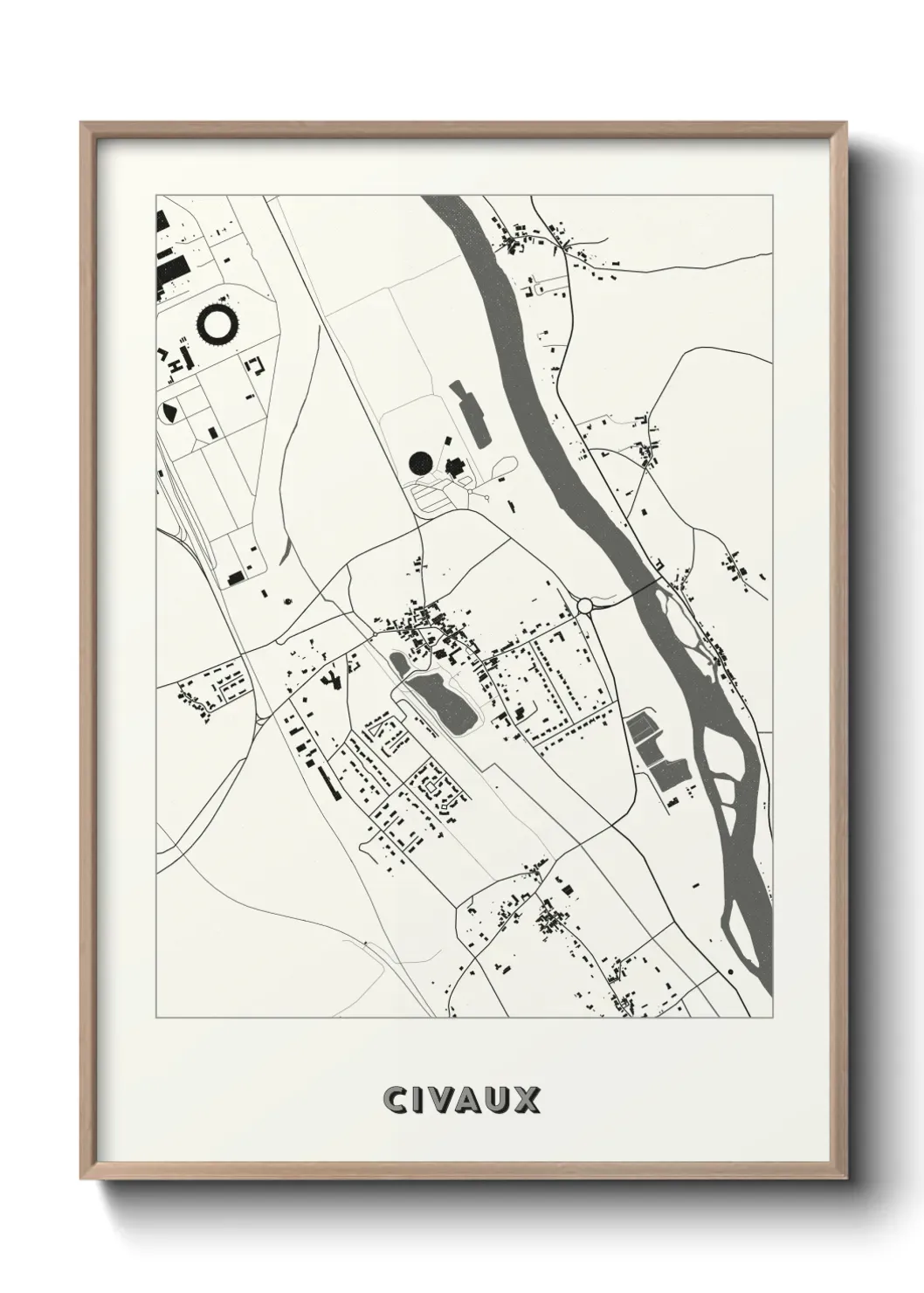 Un poster carte Civaux