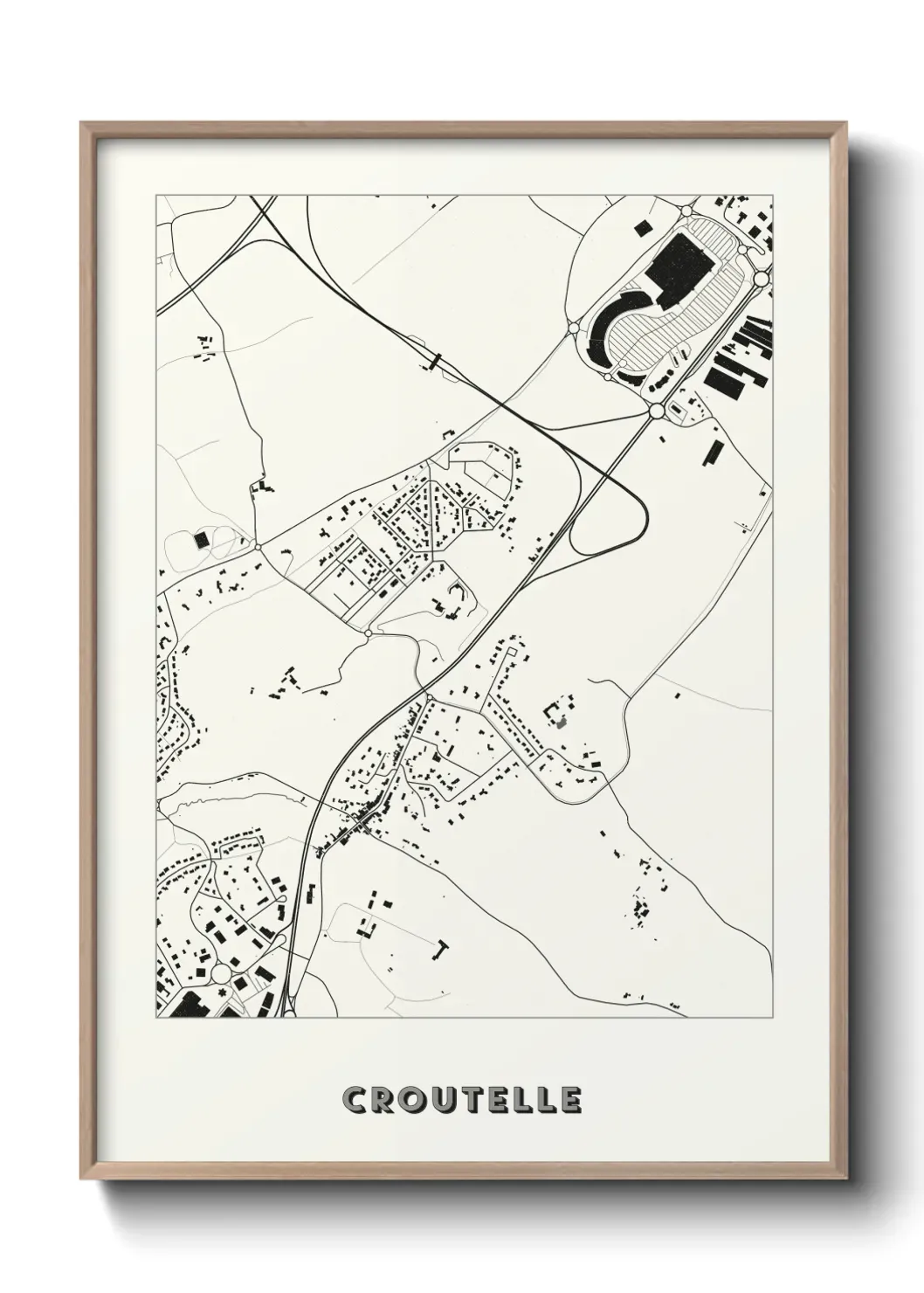 Un poster carte Croutelle