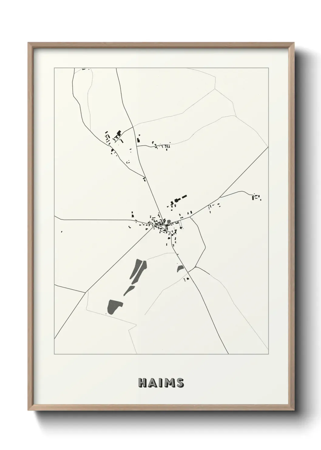 Un poster carte Haims