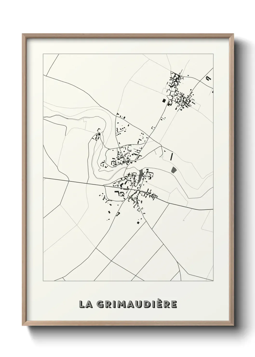 Un poster carte La Grimaudière