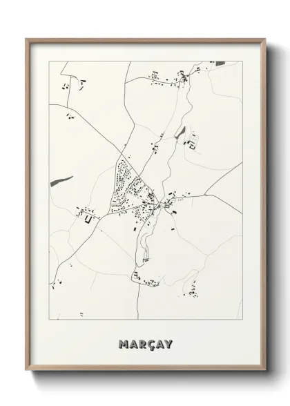 Une affiche de carte sur Marçay