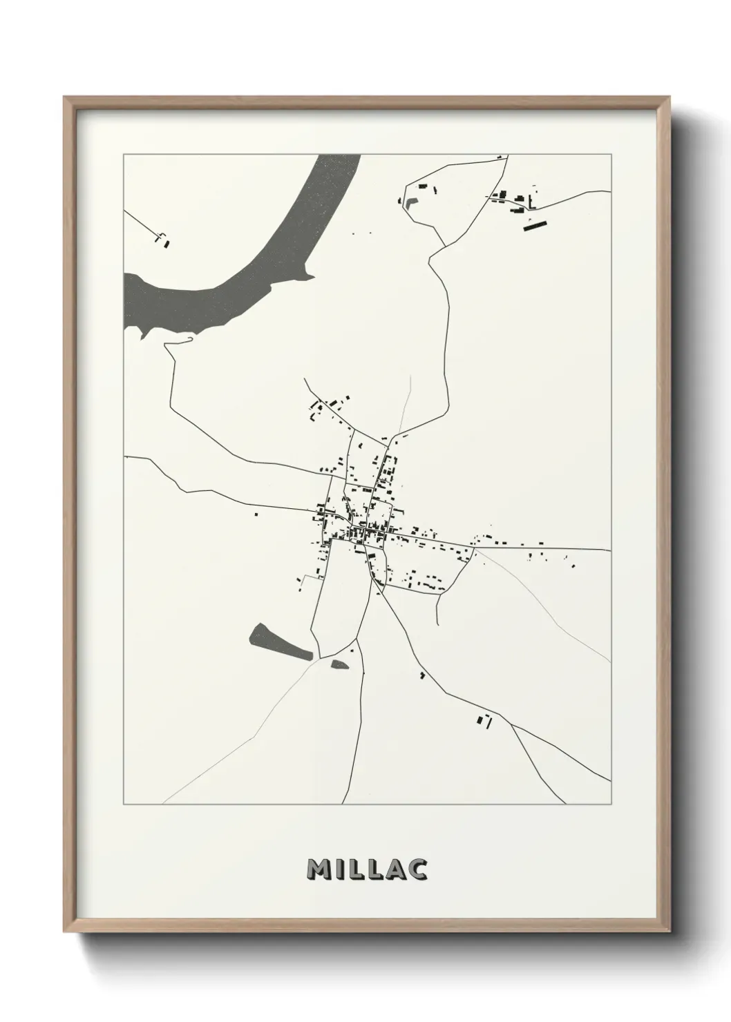 Un poster carte Millac