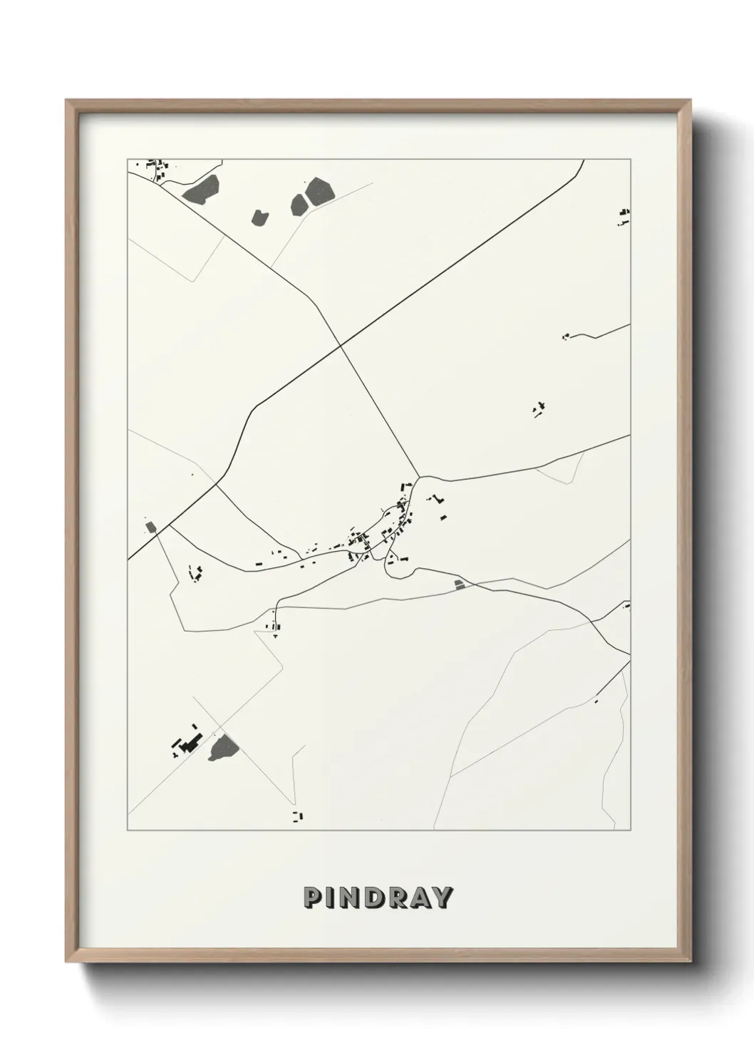 Un poster carte Pindray