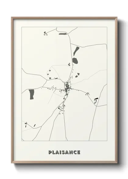 Une affiche de carte sur Plaisance