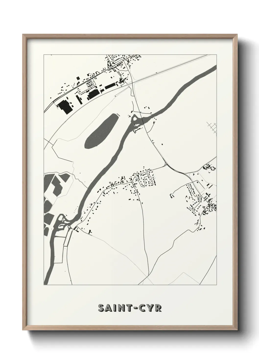 Un poster carte Saint-Cyr