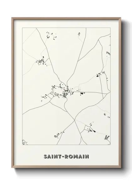 Une affiche de carte sur Saint-Romain