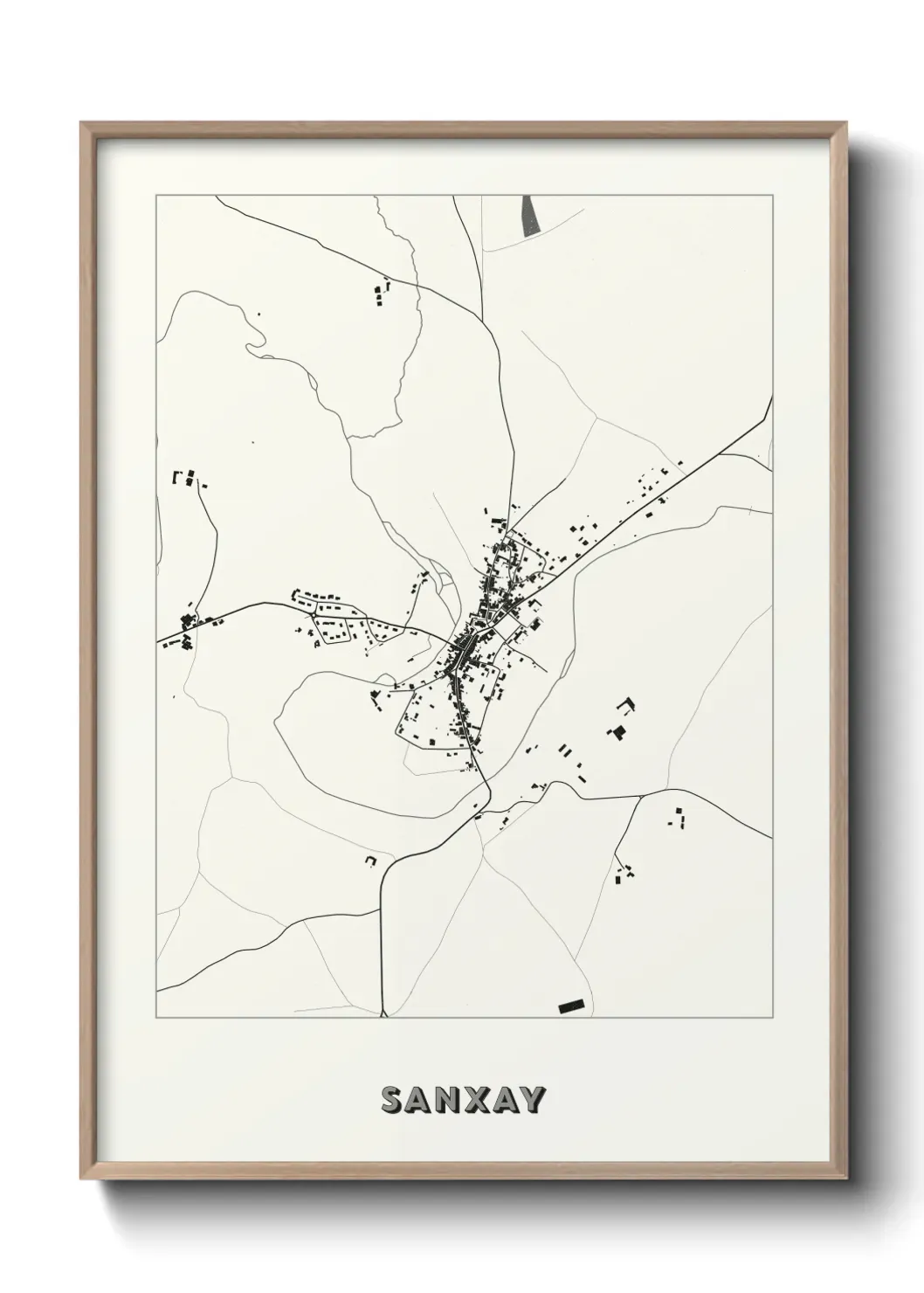 Un poster carte Sanxay
