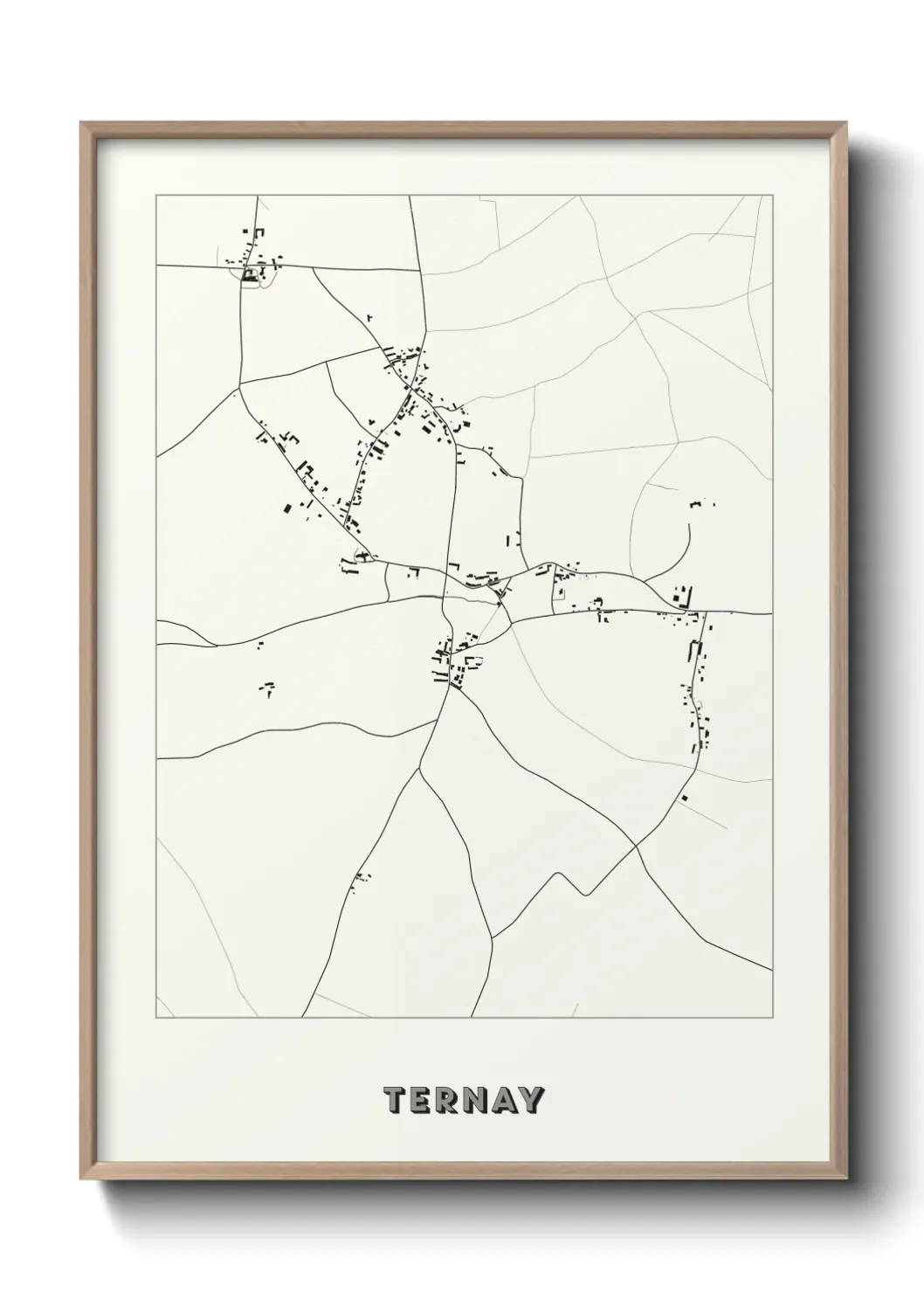 Un poster carte Ternay