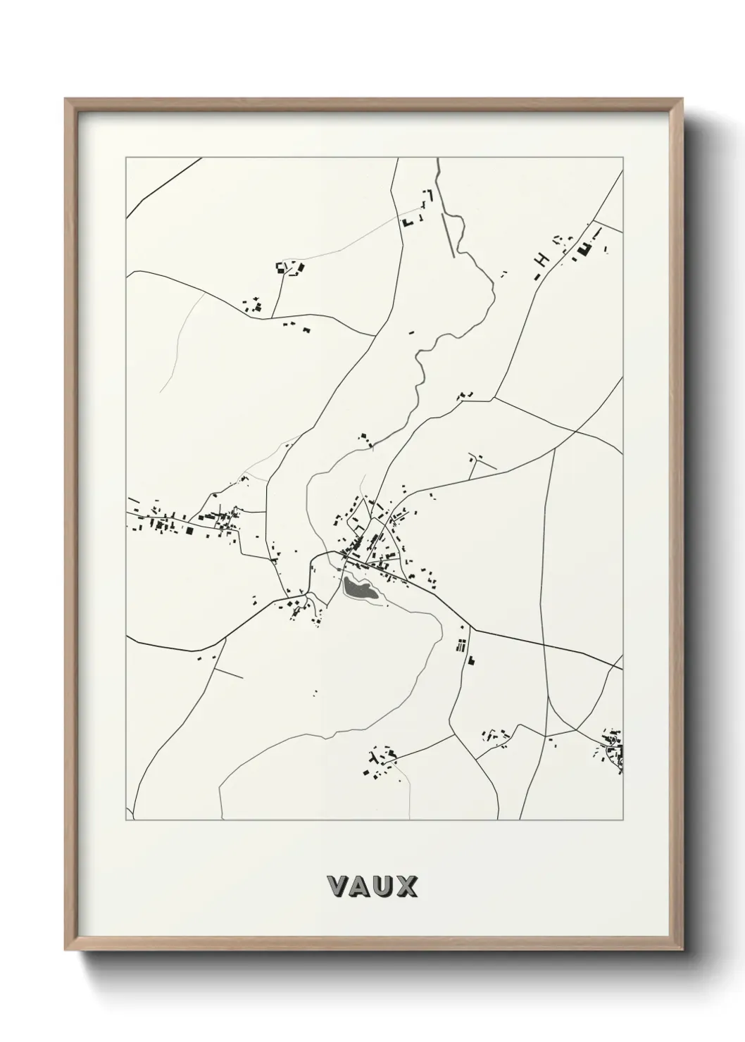 Un poster carte Vaux