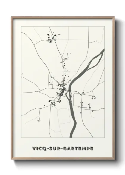 Une affiche de carte sur Vicq-sur-Gartempe