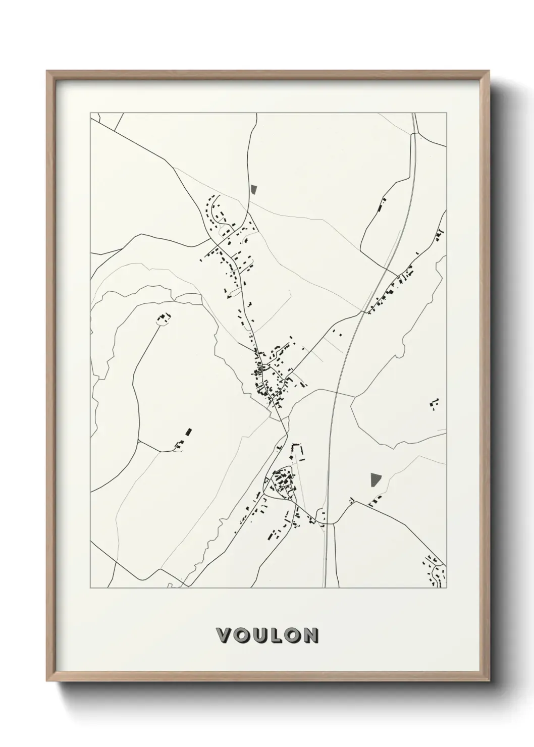 Un poster carte Voulon