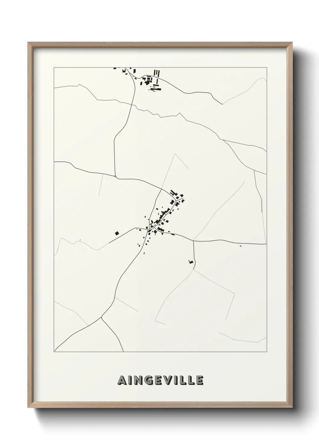 Un poster carte Aingeville
