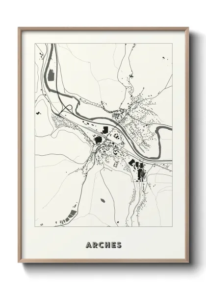 Une affiche de carte sur Arches