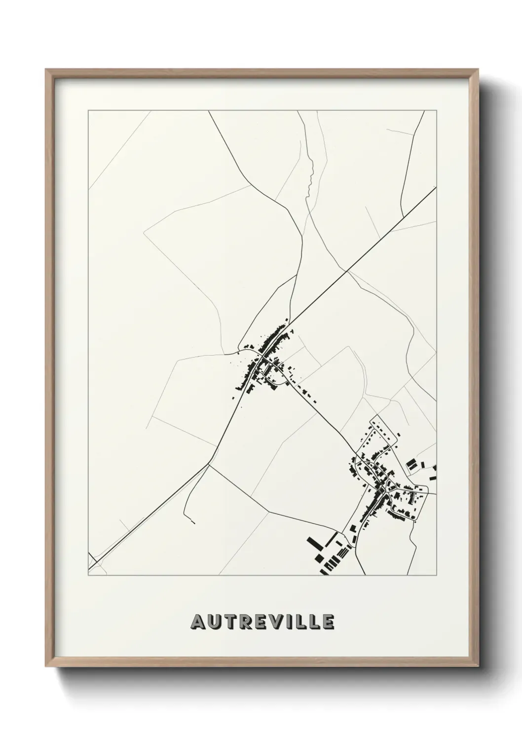 Un poster carte Autreville