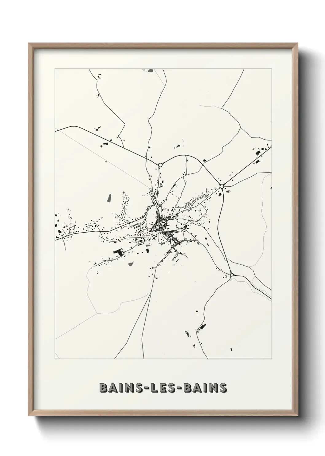 Un poster carte Bains-les-Bains