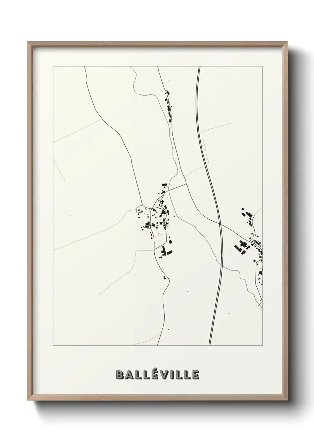 Un poster carte Balléville