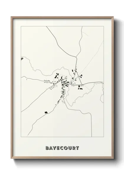 Une affiche de carte sur Bayecourt