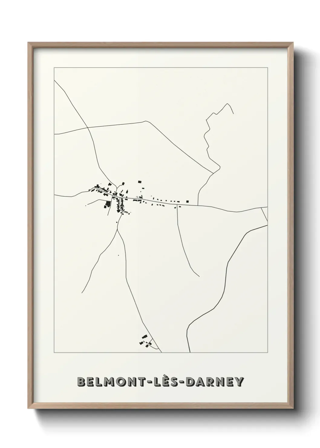 Un poster carte Belmont-lès-Darney