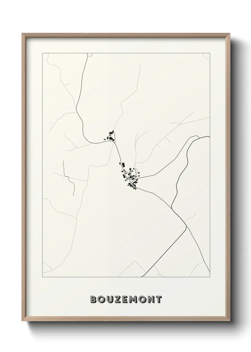 Un poster carte Bouzemont