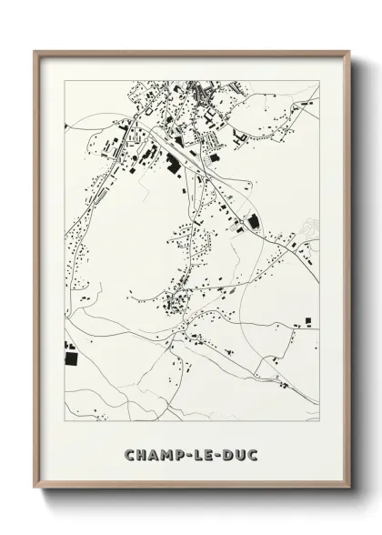 Une affiche de carte sur Champ-le-Duc