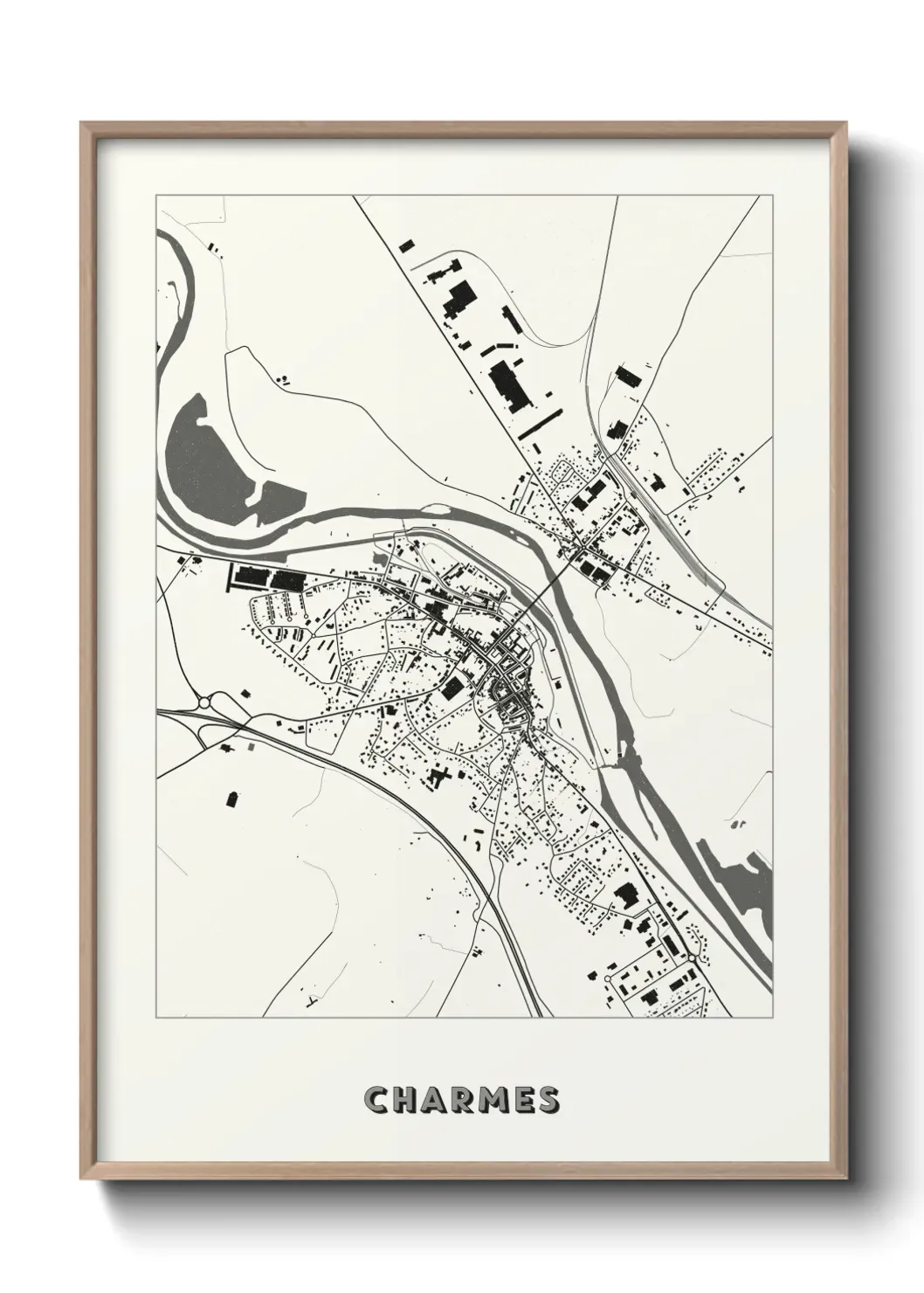 Un poster carte Charmes