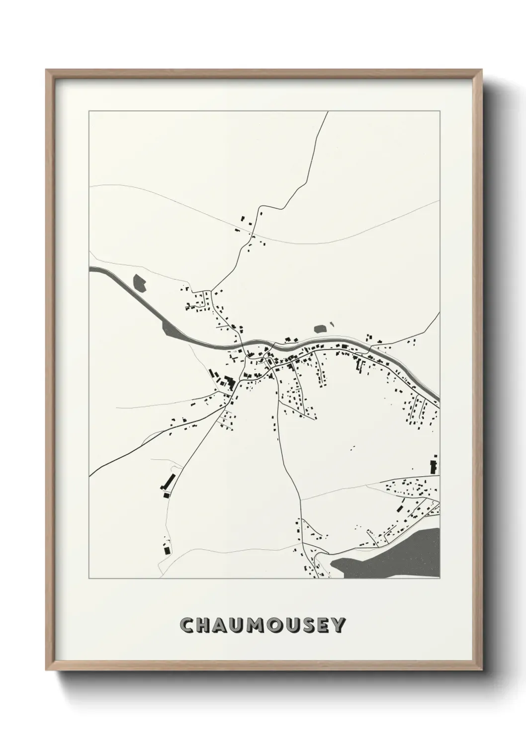 Un poster carte Chaumousey