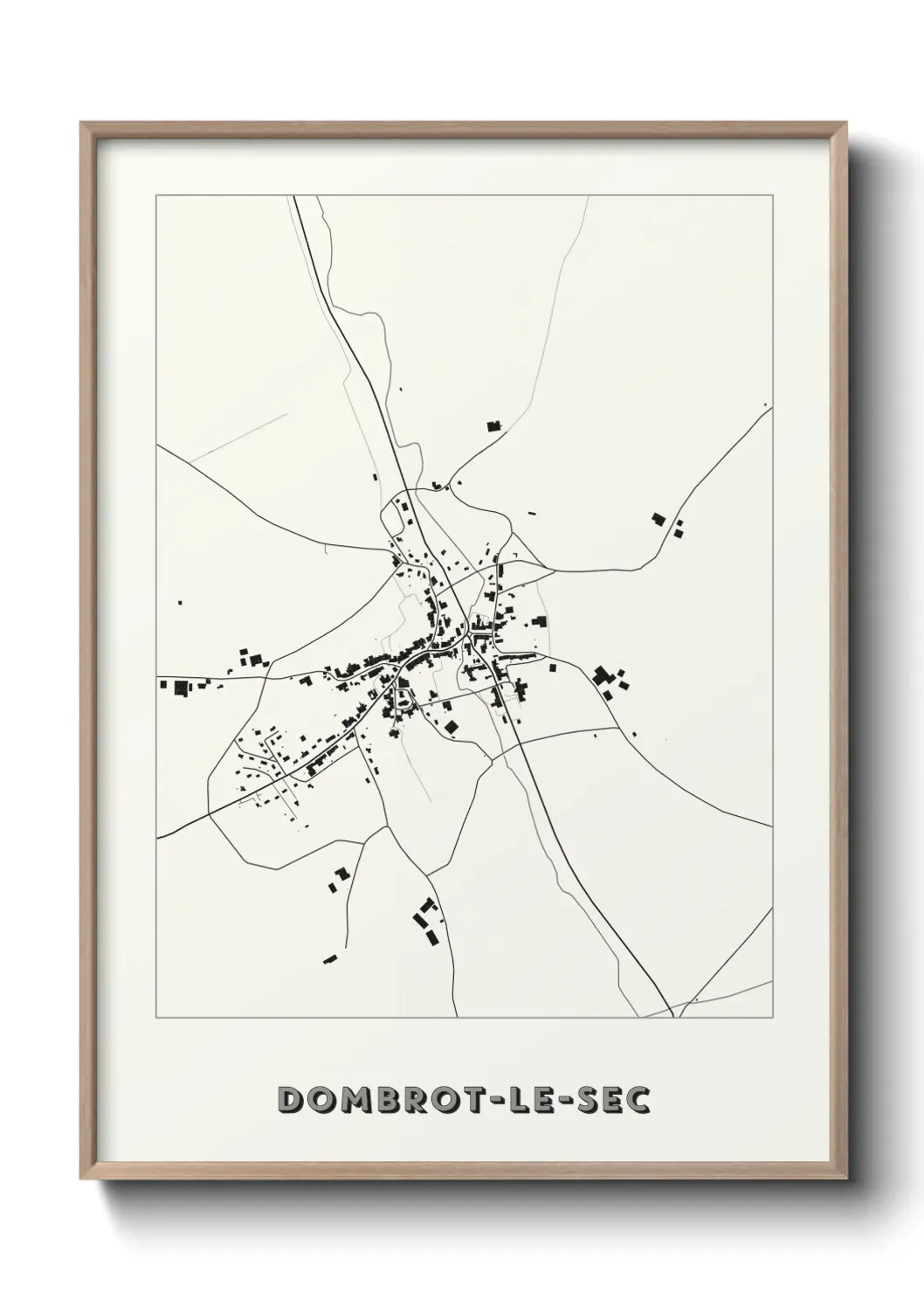 Un poster carte Dombrot-le-Sec