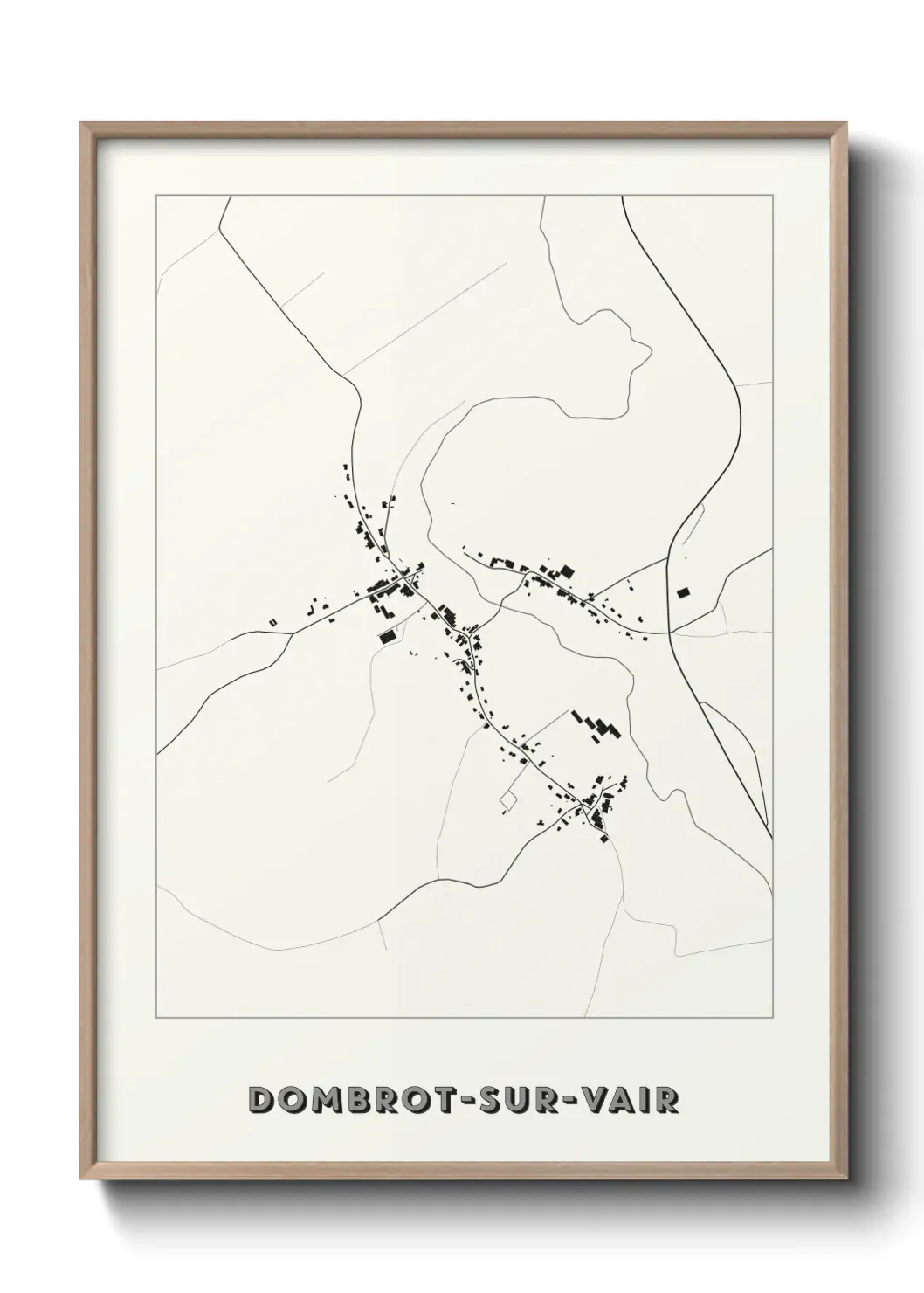 Un poster carte Dombrot-sur-Vair