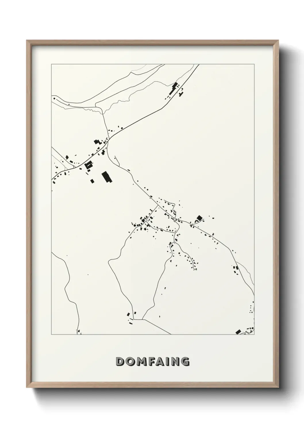 Un poster carte Domfaing