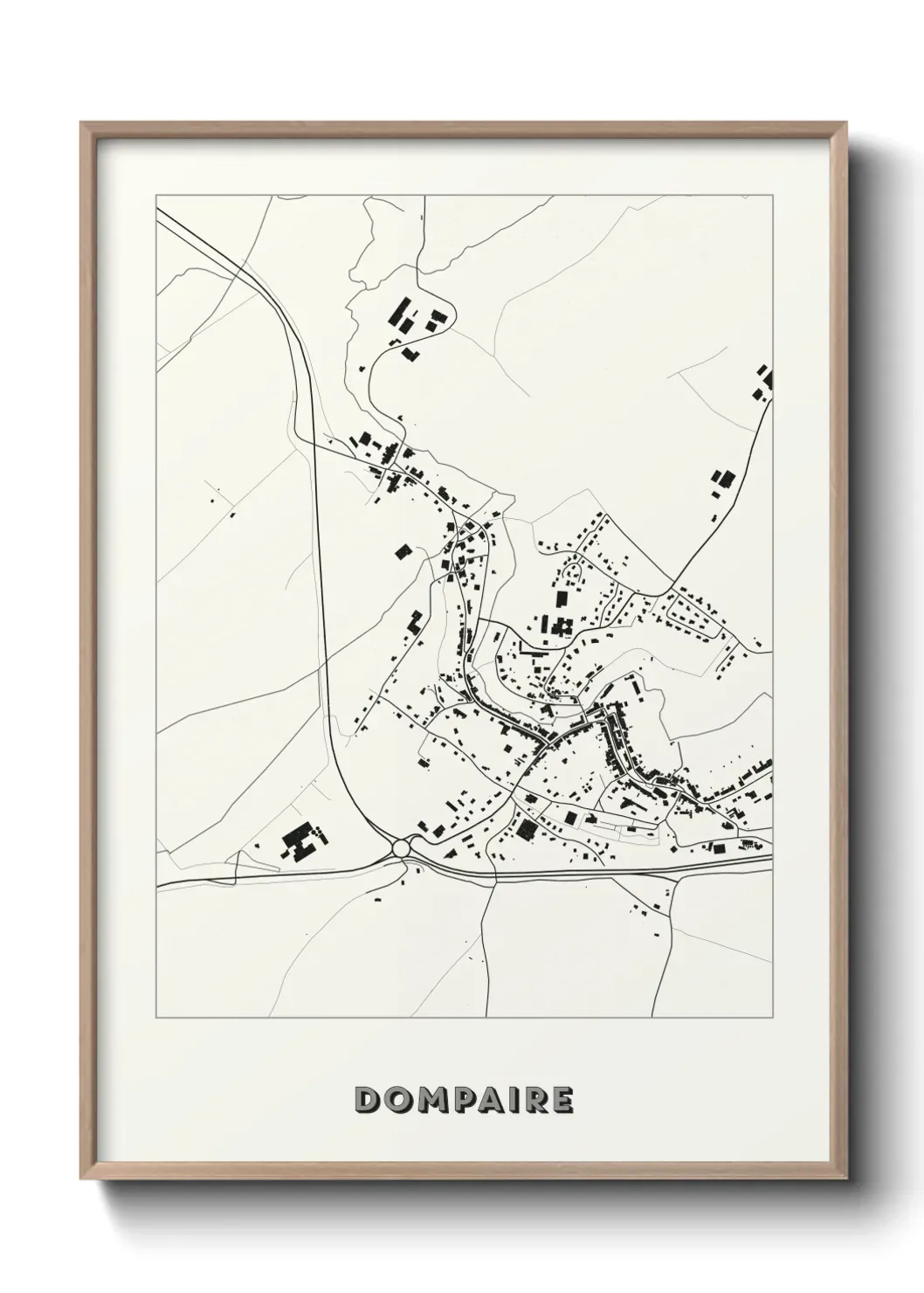 Un poster carte Dompaire