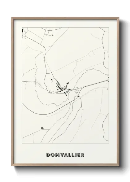Une affiche de carte sur Domvallier